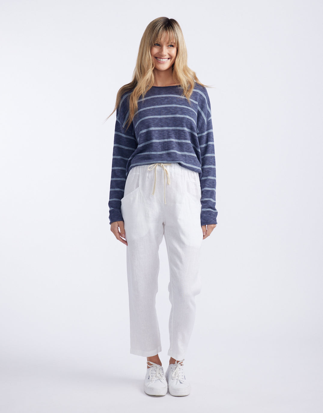 Luxe Linen Pants - White