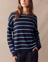 Minnie Knit Top - Navy/Blue Stripe