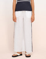 Monaco Pants - White/Navy