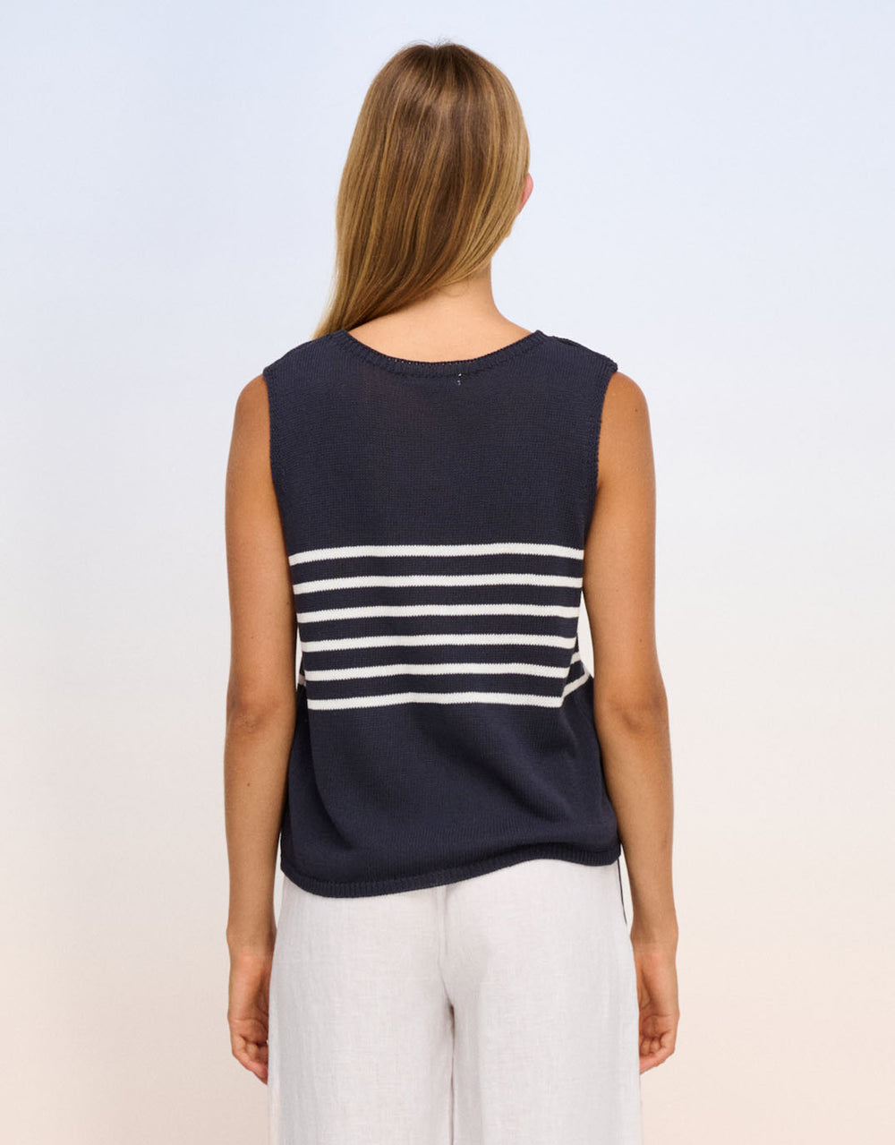 Monaco Spring Tank - Navy/White