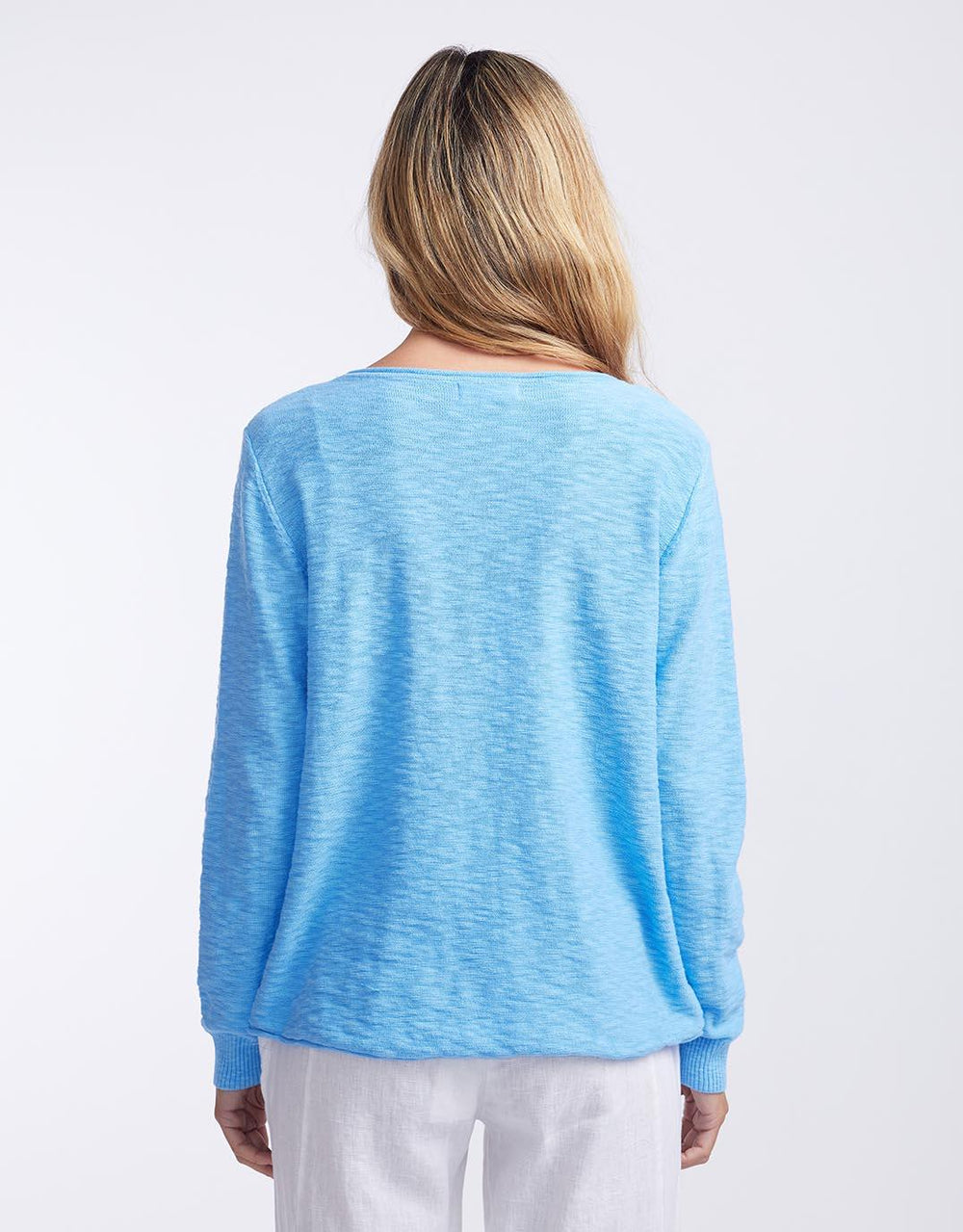 Little Lies - Sacha Summer Knit - Azure Blue - White & Co Living Knitwear