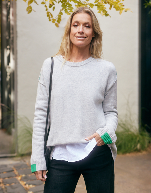 Marais Wool Cashmere Knit - Grey Marle