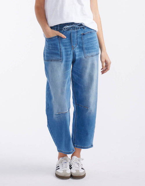 Leo Barrel Jeans - Blue Denim