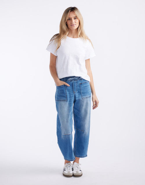 Leo Barrel Jeans - Blue Denim