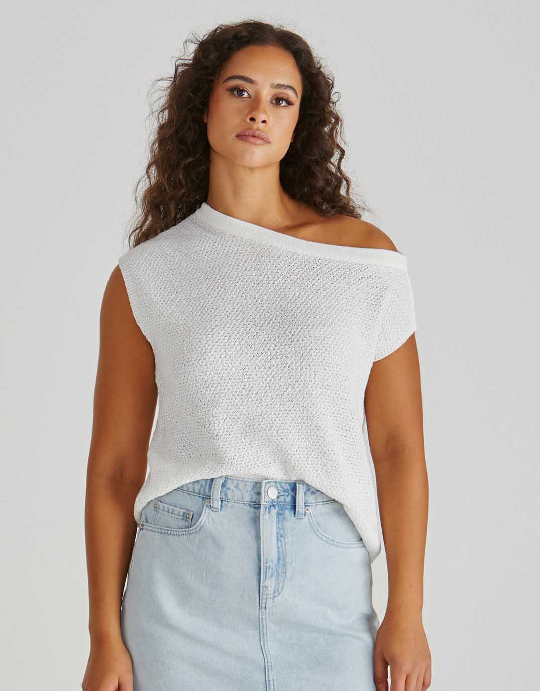 Jaci Knit Top - White
