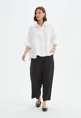 Seam Detail Boxy Shirt - White