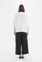 Seam Detail Boxy Shirt - White