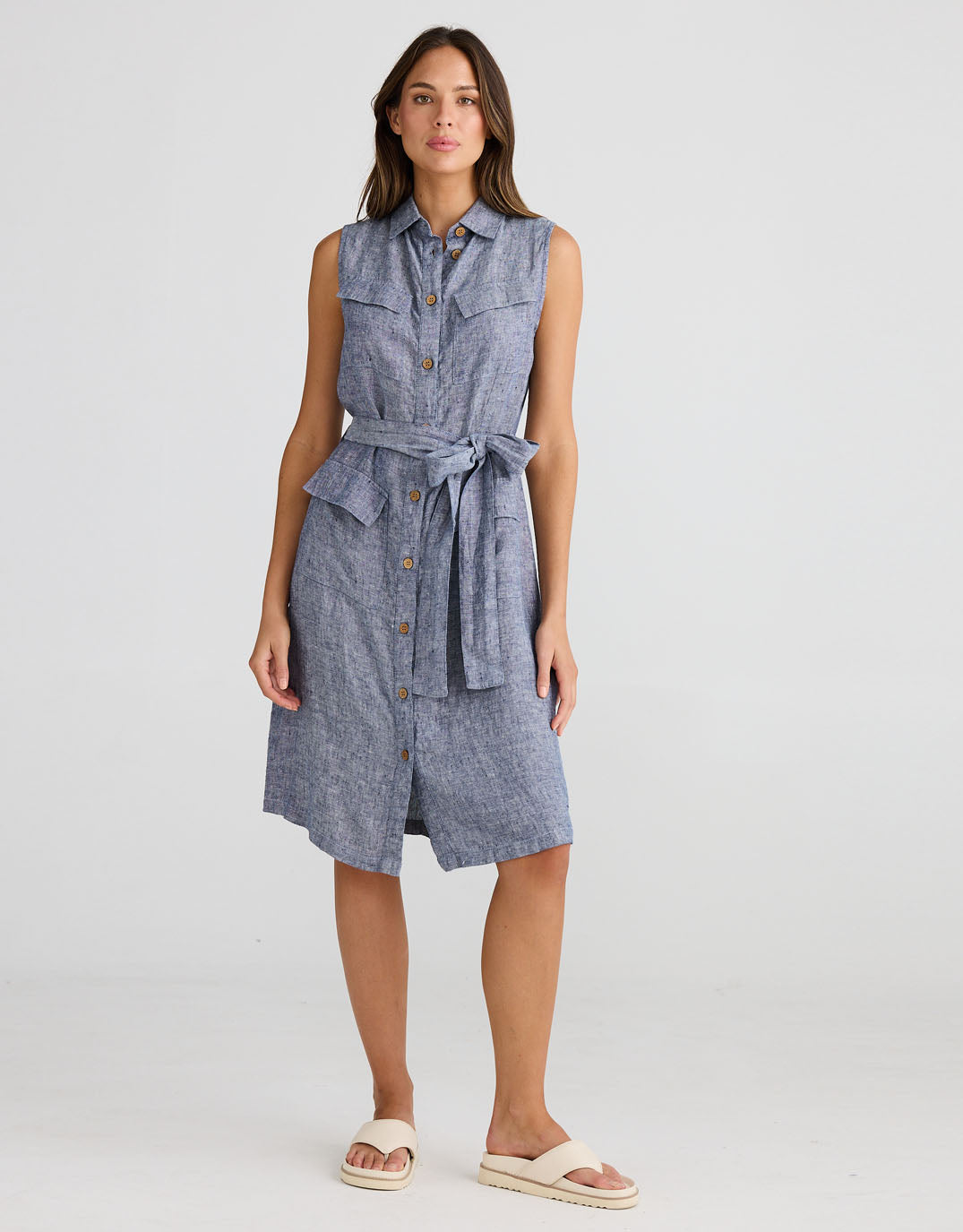 shanty-didi-linen-shirt-dress-navy-fleck-womens-clothing