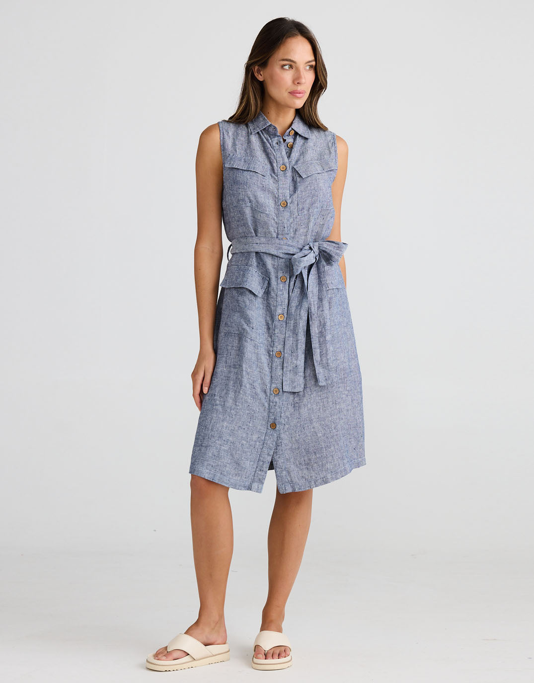 shanty-didi-linen-shirt-dress-navy-fleck-womens-clothing