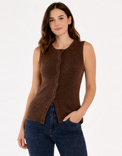 Shona Knit Vest - Espresso Brown