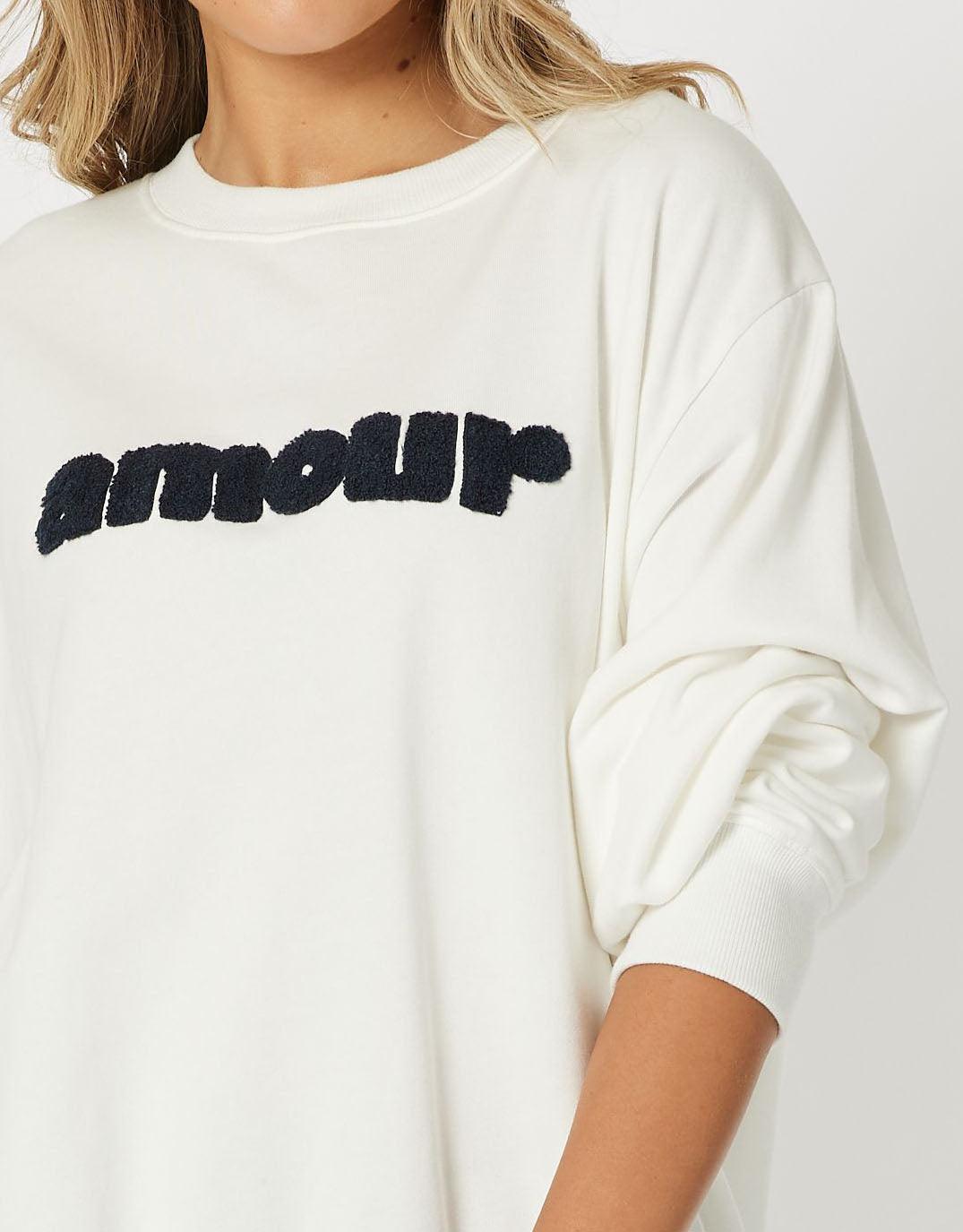 Threadz - Amour Sweatshirt - White - paulaglazebrook Jumpers