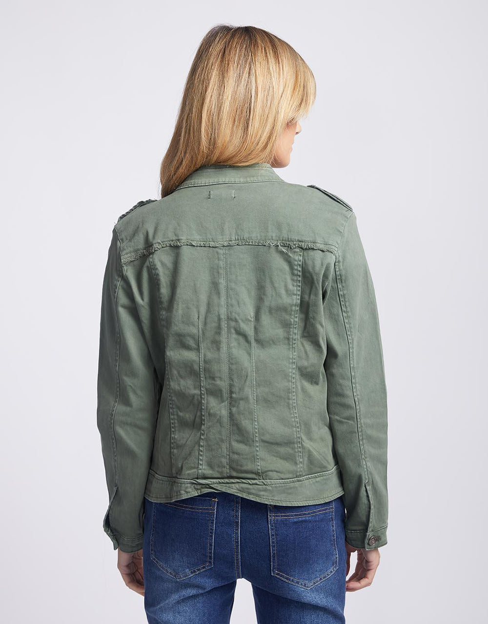 Green Flap Pockets Hooded Denim Jacket Long Sleeves - Temu