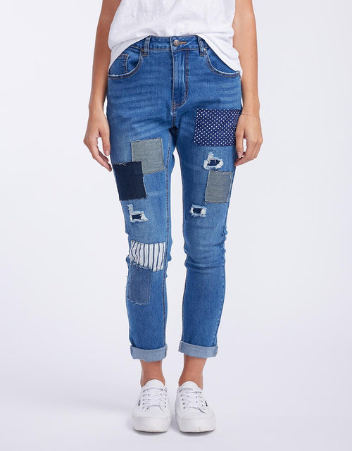 Threadz - Sofia Patch Jeans - Denim - White & Co Living Pants
