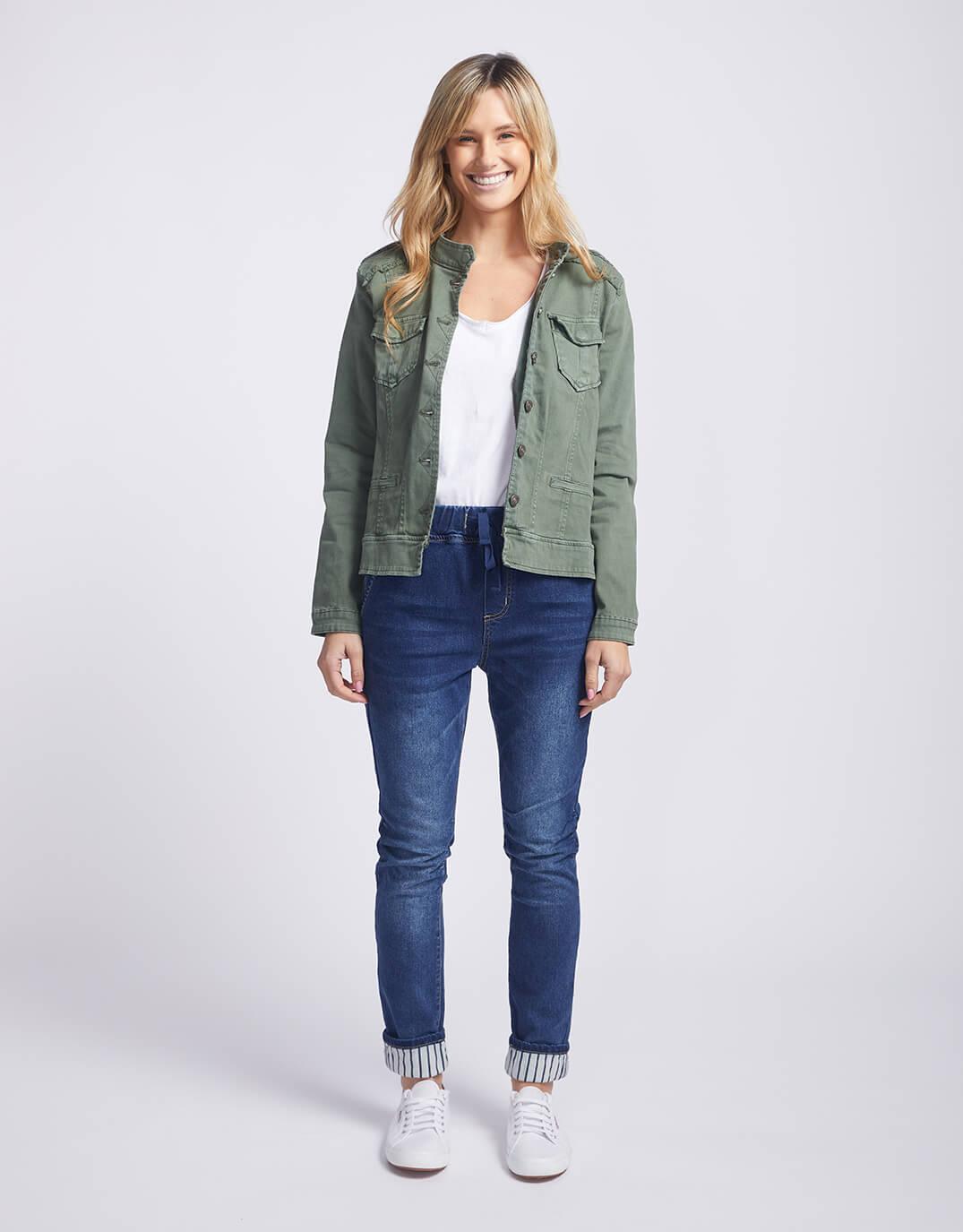 Stripe Cuffed Jogger - Denim - White & Co Living