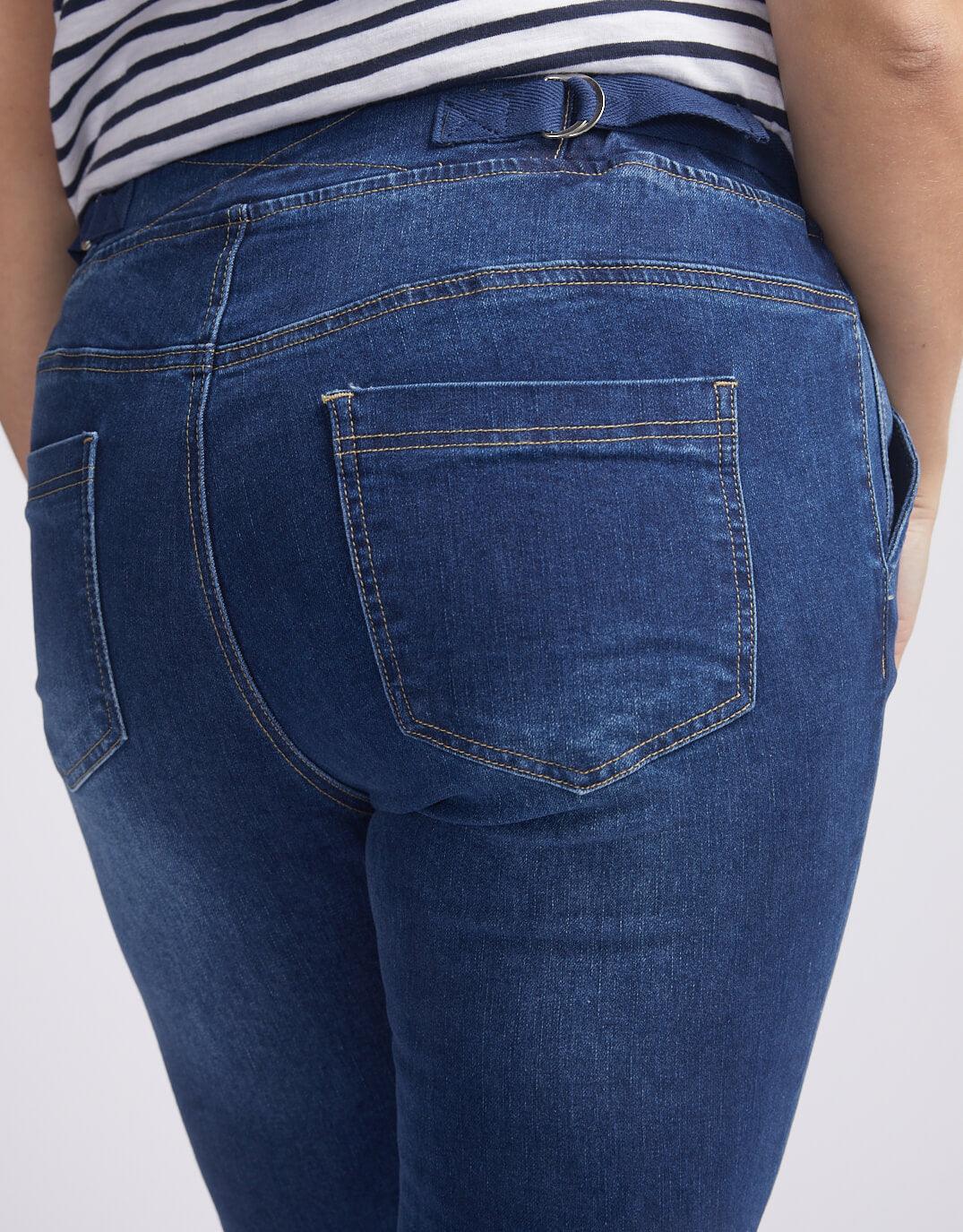 Stripe Cuffed Jogger - Denim - White & Co Living