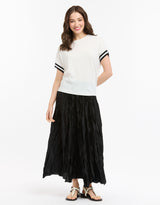 urban-luxury-knit-top-stripe-cuff-white-womens-clothing