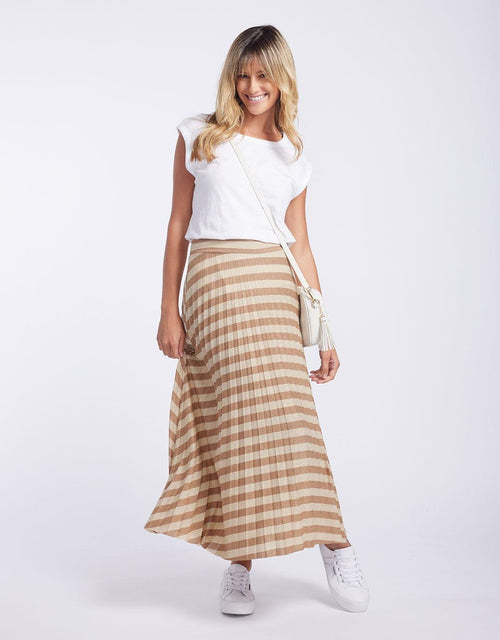 urban-luxury-lurex-striped-skirt-beige-camel-womens-clothing