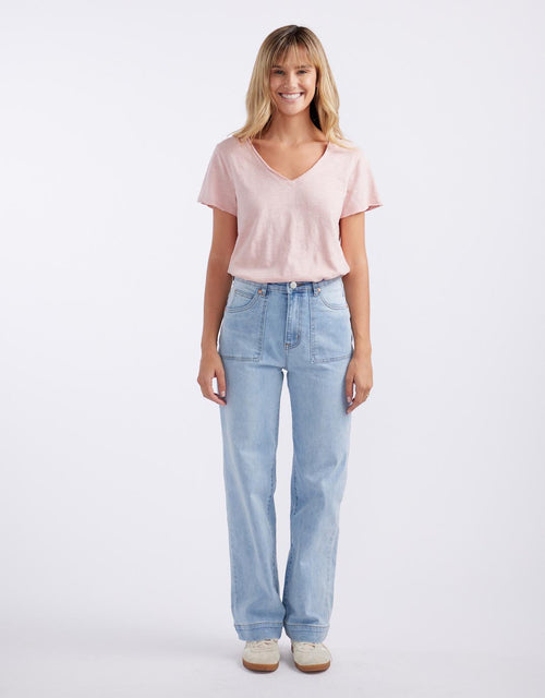 Sienna Stretch Denim Wide Leg Jeans – Light Blue