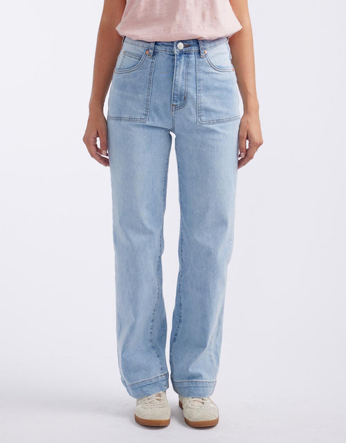 Sienna Stretch Denim Wide Leg Jeans – Light Blue