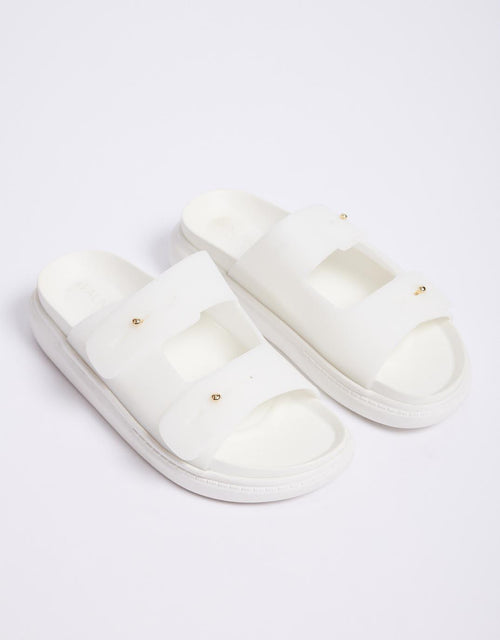 Walnut Melbourne - Tori Slide - White - White & Co Living Shoes