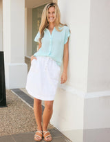 Coco Denim Skirt - White