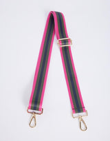paulaglazebrook. - Bag Strap - Khaki/Hot Pink Stripe - paulaglazebrook Accessories