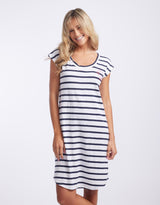 White & Co. - Beach Club Dress - White/Navy Stripe - White & Co Living Dresses
