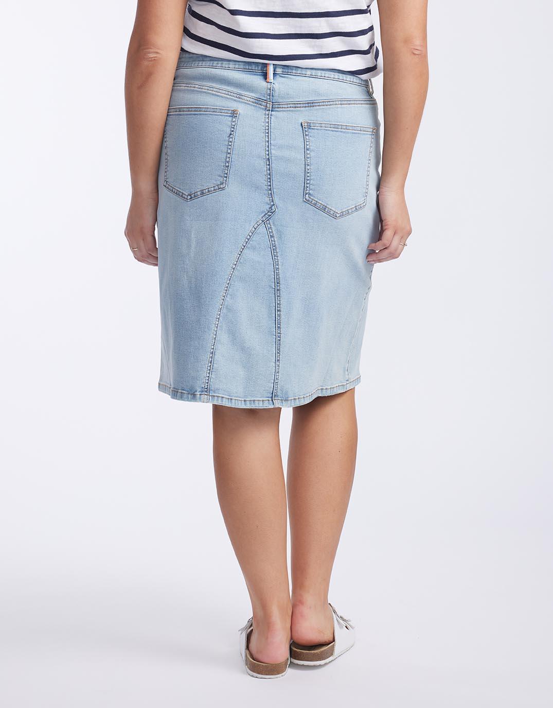 KATIES - Womens Skirts - Knee Length Split Front Denim Skirt | eBay