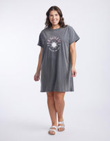 paulaglazebrook. - Le Soleil Boyfriend Tee Dress - Charcoal - paulaglazebrook Dresses