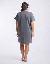 paulaglazebrook. - Le Soleil Boyfriend Tee Dress - Charcoal - paulaglazebrook Dresses