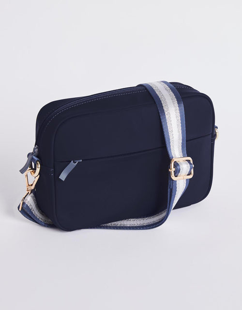 White & Co. - Off-Duty Crossbody Bag - Navy/Silver - White & Co Living Accessories