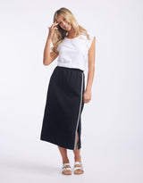 White & Co. - Off-Duty Trim Skirt - Black - White & Co Living Skirts