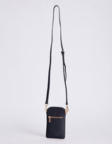 On The Go Bag - Black & Black/Gold/Silver Lurex Stripe