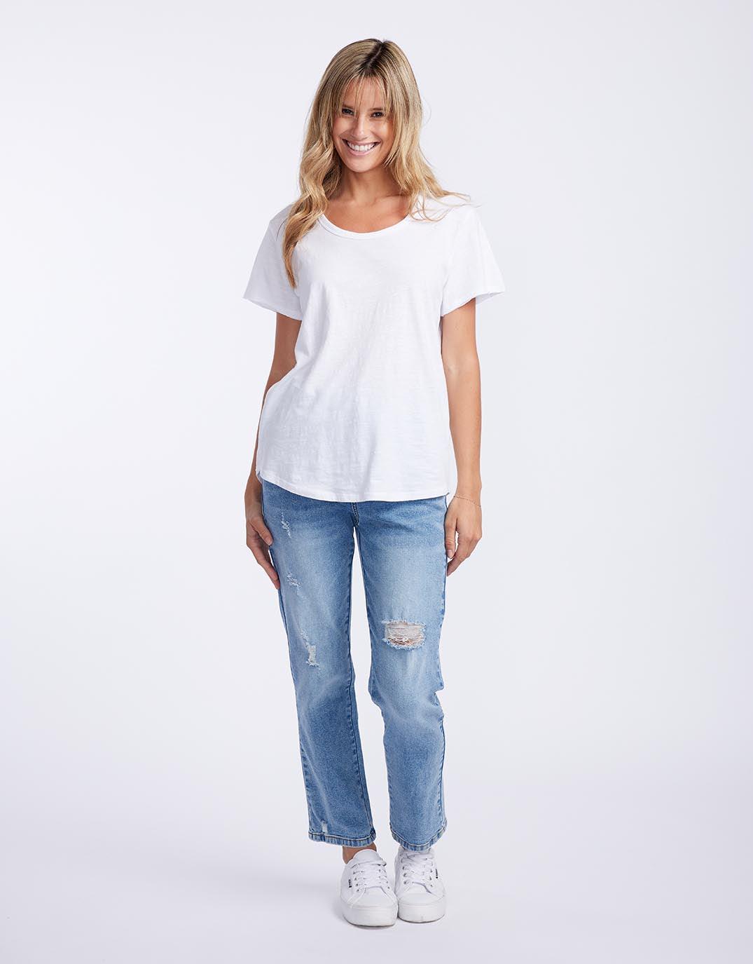 White & Co. - Original Round Neck T-Shirt - White - White & Co Living Tees & Tanks