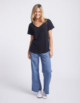 White & Co. - Original V Neck T-Shirt - Black - White & Co Living Tops