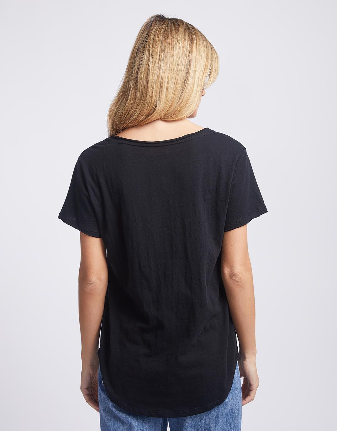 White & Co. - Original V Neck T-Shirt - Black - White & Co Living Tops