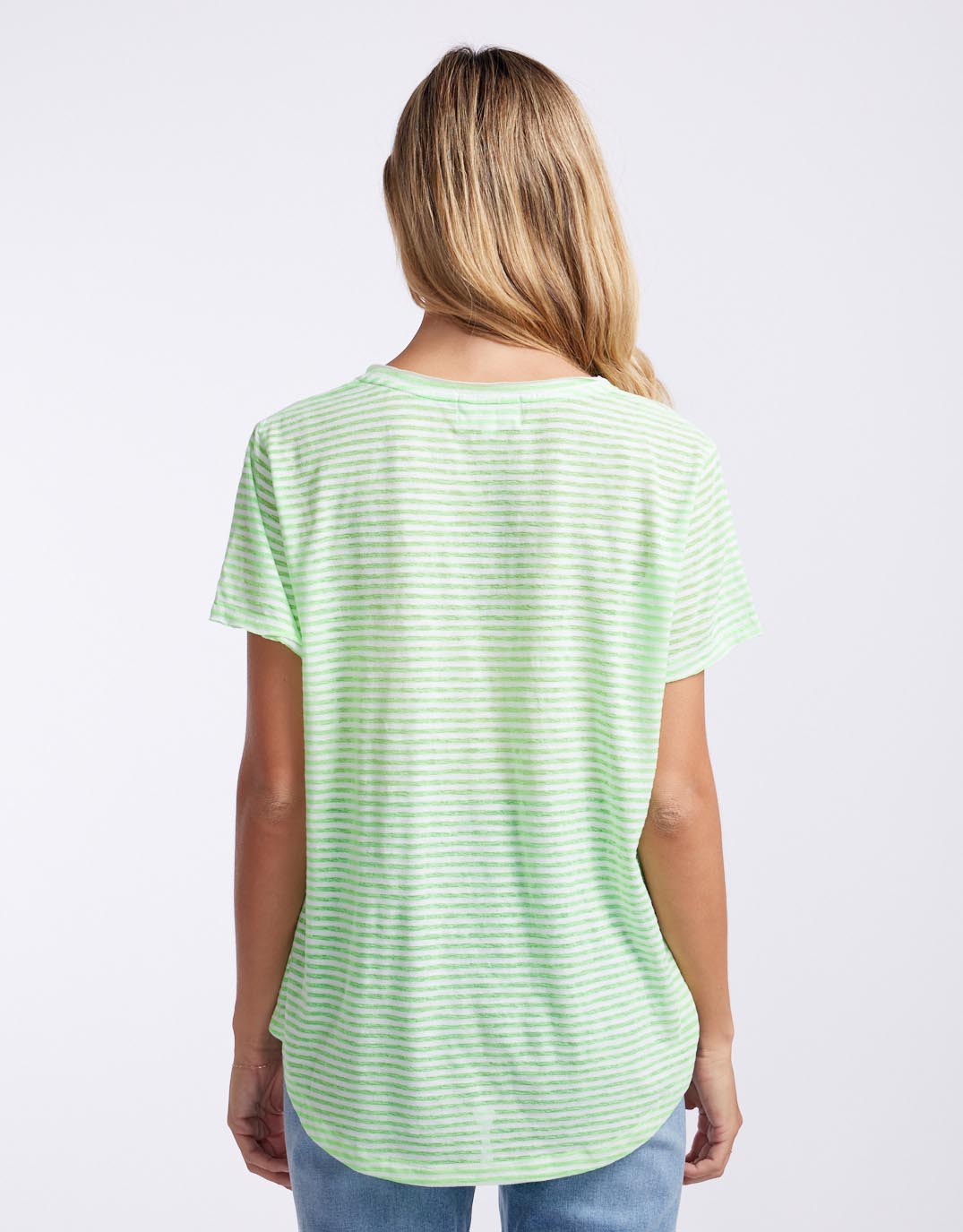white-co-sorbet-stripe-vee-neck-tee-gelati-green-womens-clothing