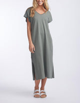 White & Co. - St. Lucia T-Shirt Dress - Khaki - White & Co Living Dresses