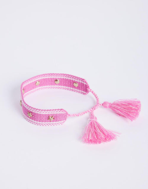 White & Co. - Stella Woven Bracelet - Pink - White & Co Living Accessories