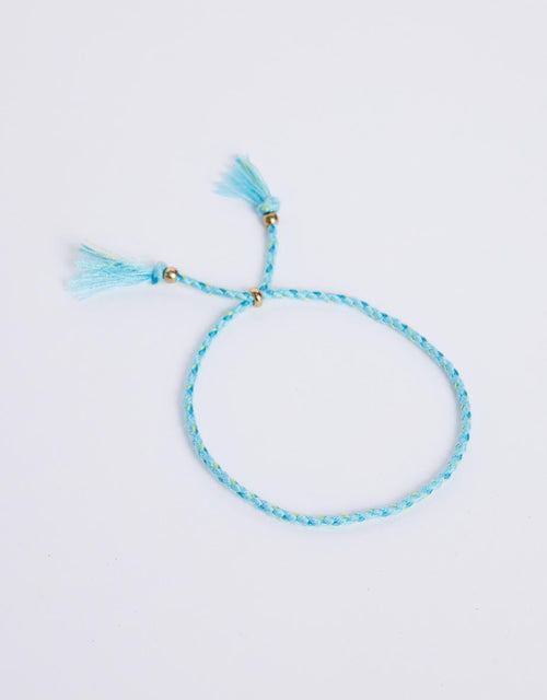 White & Co. - Thin Braided Bracelet - Blue - White & Co Living Accessories