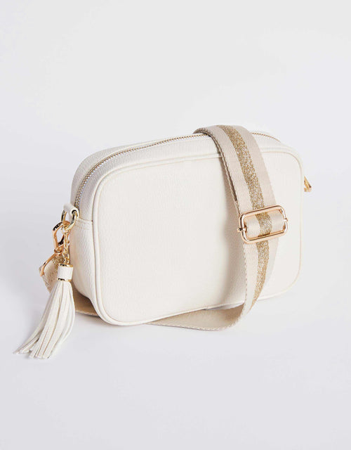 White & Co. - Zoe Crossbody Bag - Ecru/Natural/Gold - White & Co Living Accessories