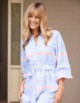 Balmy Nights Dress - Blue/Neon Stripe