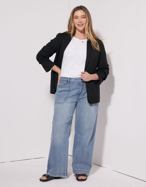 Catalina Wide Leg Jeans - Mid Wash
