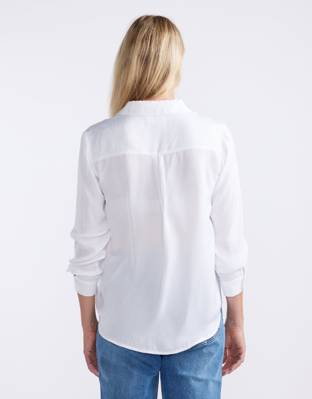Charlize Drape Shirt - White