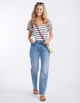 Charlotte Straight Leg Jean - Mid Wash