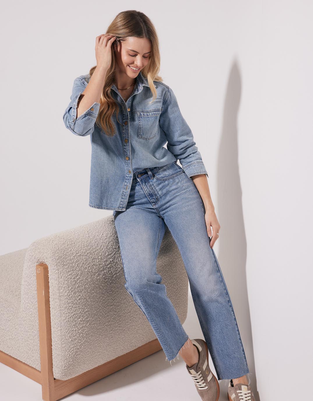 Charlotte Straight Leg Jean - Mid Wash