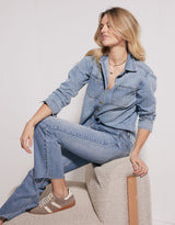 Charlotte Straight Leg Jean - Mid Wash