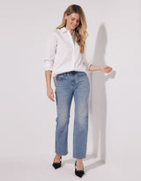 Charlotte Straight Leg Jean - Mid Wash