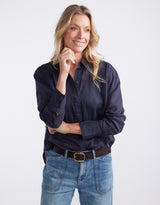 Chloe Panel Shirt - Navy