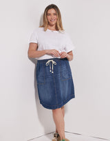 Coco Denim Skirt - Dark Wash